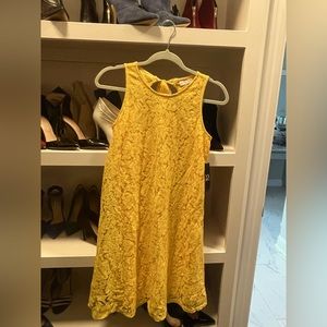 New York & Company: Yellow Lace Summer Dress